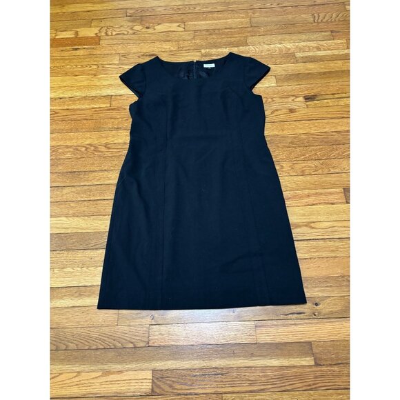 Tahari Arthur S Levine Womens Sheath Dress Plus Sz 18 Black Cap Sleeve Stretch - Picture 1 of 5